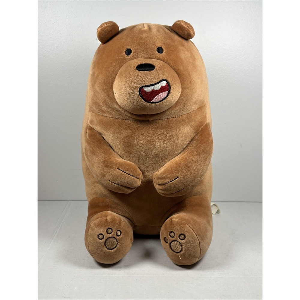 Cartoon Network We Bare Bears Brown Bear Plush‎ 12" Miniso